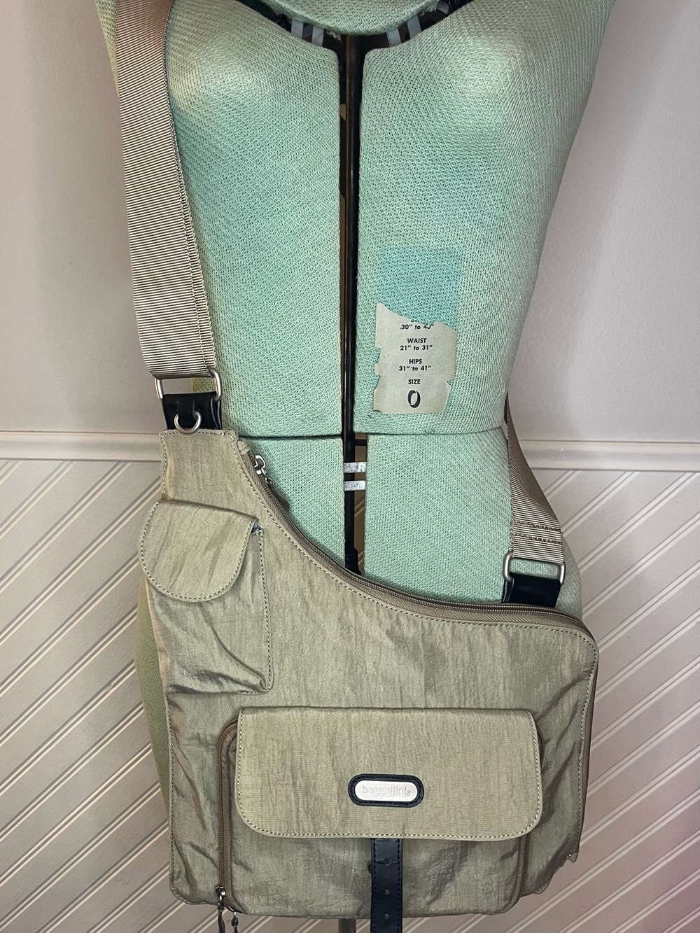 Light Olive Toned Tan Crossbody Messenger Bag - Baggalini